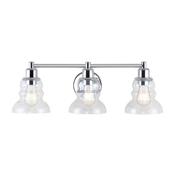 Manhattan Vintage Metal/Glass Industrial Rustic LED Vanity